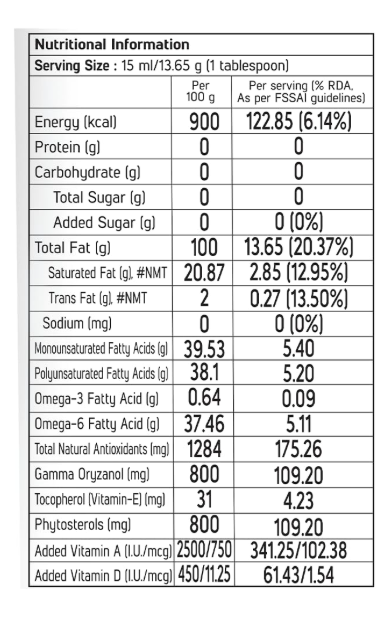 Fortune Xpert Pro Immunity Oil 1L/850g pouch | Blend of Rice Bran Oil & Refined Sunflower Oil |Oil to Boost Immunity (Weight may vary) - Image 2