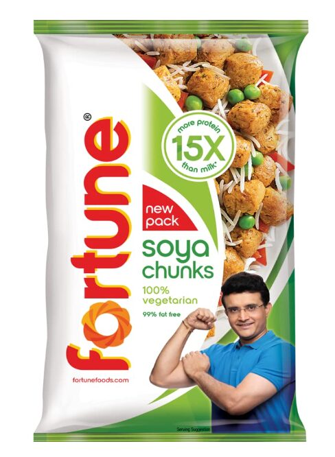 Fortune Soya Chunks, 15x more protein than milk, 1kg (Item weight may vary)