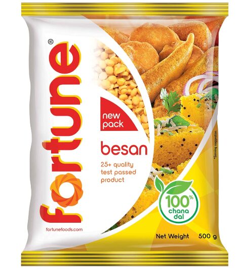 FORTUNE Chana Besan, 100% Chana Dal 100% Taste, 500 Gm