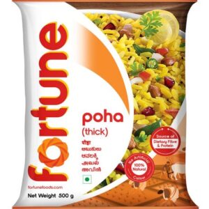 FORTUNE Thick Poha, Source of Fibre and Protein, 500grams