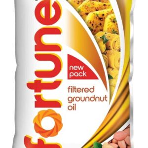 Fortune Filtered Groundnut Oil | 100% Pure & Natural Edible Oil | 870g / 1L Pouch[Weight May Vary]