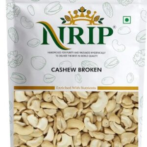 NRIP Premium Cashews - Broken | 200 Gram | Gluten-Free & Plant Based Protein | Premium Kaju Nuts