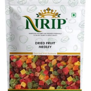 NRIP Premium Dried Tropical Fruits Medley Mix 200 Gm (kiwi, mango, pineapple, strawberry, papaya, Black Raisin, cranberry)