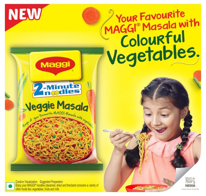 MAGGI 2-Minute Veggie Masala Noodles, 248Gram - Image 2