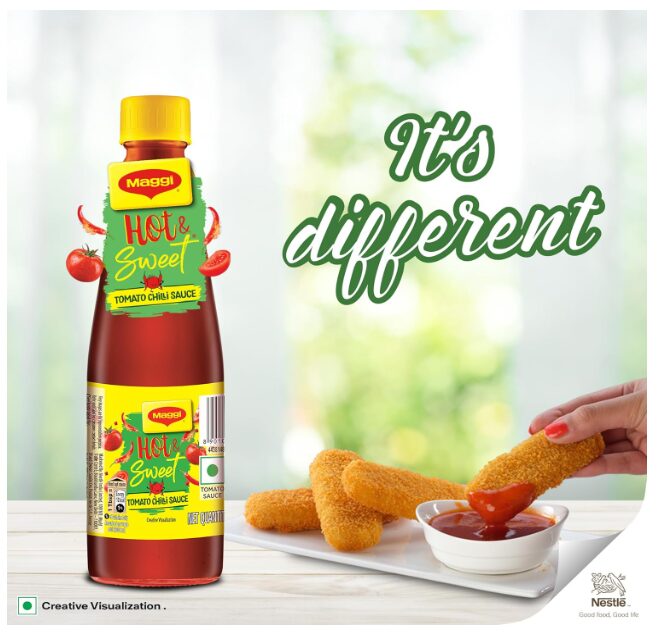 MAGGI Hot & Sweet Tomato Chilli Sauce, Perfect Blend of Tomatoes & Chillies, 500g