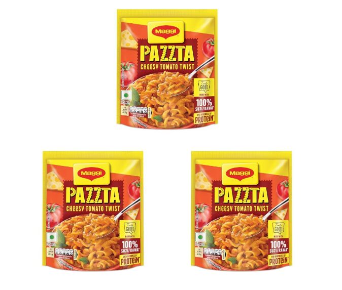 Maggi PAZZTA Instant Pasta - Cheesy Tomato Twist,Vegetarian,68.5 G (Pack of 3)