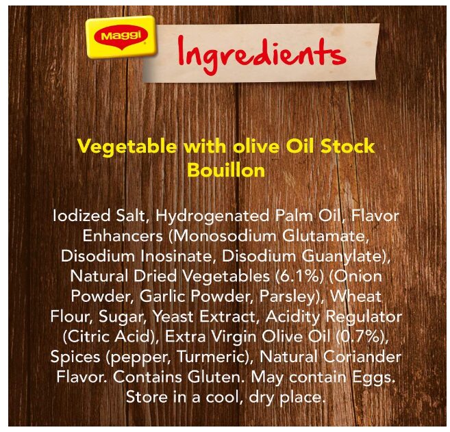 Maggi Vegetable Stock ( Halal ) with Olive Oil 24 Cubes ( 24 X 20g ), 480g - Image 3