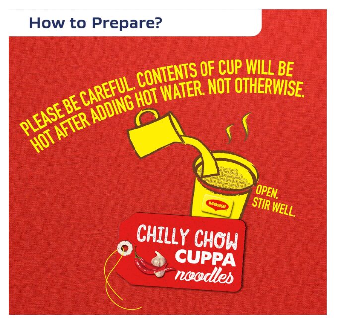 Nestle Maggi Cuppa Noodles, Chilli Chow - 70g Cup - Image 2