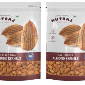 Nutraj California Almonds 500g (250g x 2) Pouch | Badam Giri | Dry Fruits and Nuts | Grocery Items