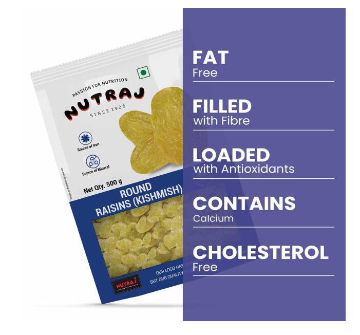 Nutraj Dry Fruits Combo 1.5kg - Almond, Cashew & Round Raisin (Each 500g) | Dry Fruits | Badam Giri | Kishmish | Kaju | Pack of 3 - Image 4