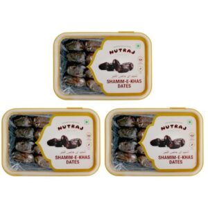 Nutraj UAE Shamim-E-Khas Dates 1.2kg (400g x 3) | Khajur| Dry Fruits and Nuts | Khajoor | Grocery Items