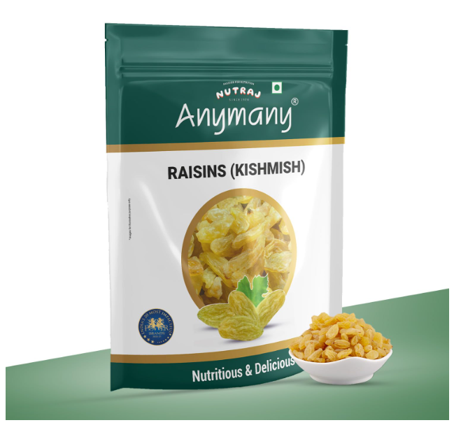 Nutraj Anymany Raisin 800g (400g x 2) | Kishmish | Rich in Iron & Vitamin B | Seedless Green Kishmish | Healthy Snacks | Dry Fruits | Healthy and Tasty Snacks - Image 2