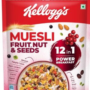 Kellogg's Muesli Fruit Nut & Seeds | 12 In 1 Power Breakfast | No Maida No Palm Oil | India's No 1 Muesli | 750g | Super Saver Pack with Ziplock