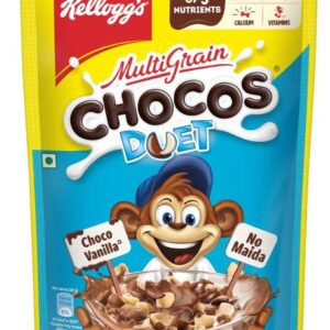 Kellogg's Multigrain Chocos Duet 375g | Source of Calcium, High in Protein, with 10 Essential Vitamins & Minerals, Source of Fibre | Breakfast Cereal for Kids