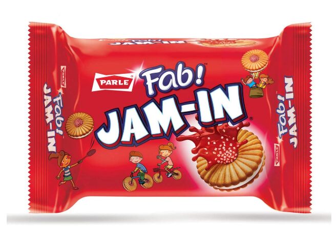 Parle Fab! Jam-in Mixed Fruit Flavoured Jam Biscuits, 150g/140g( Weight May Varies).