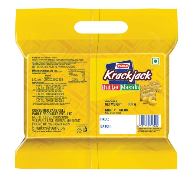 Parle Krackjack Butter Masala 300g/307.8g (Item Weight May Vary) - Image 2