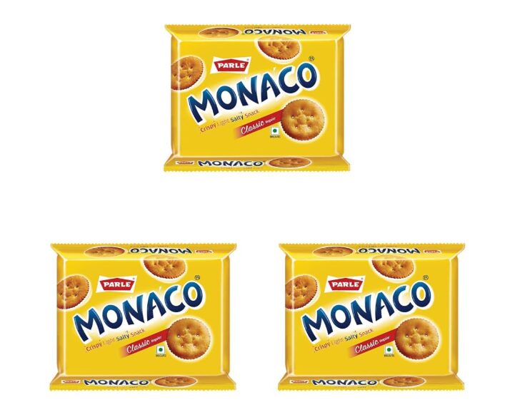 Parle Manaco Crispy Light Salty Snack Classic Regular, 185.6g/232g(Weight May Vary) (Pack of 3)