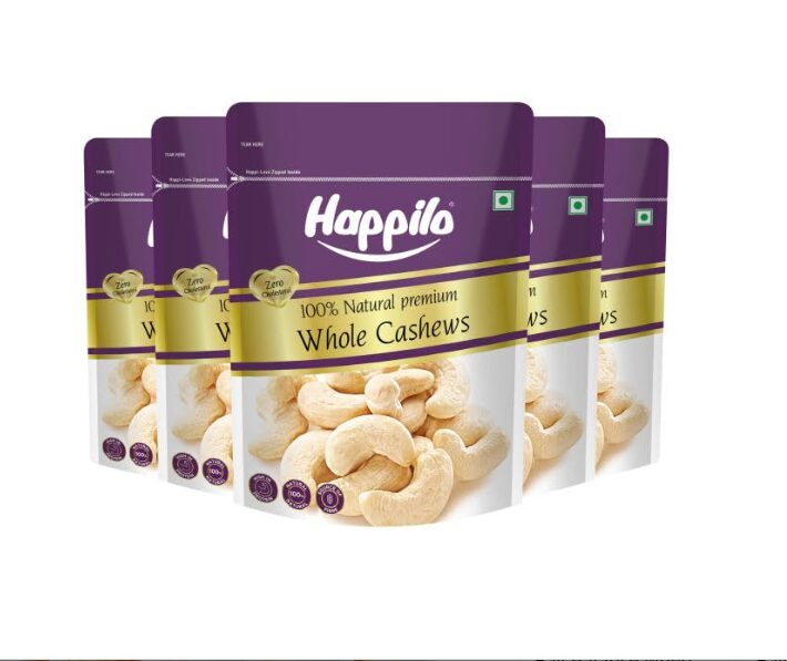 Happilo Premium Natural Whole Cashews 1 Kg Value Pack | Dry Fruits, Kaju, Healthy Snacks | Unsalted Cashew Nuts | Crunchy, Nutritious & Delicious Nuts | Rich in Protein, Magnesium & Phosphorus