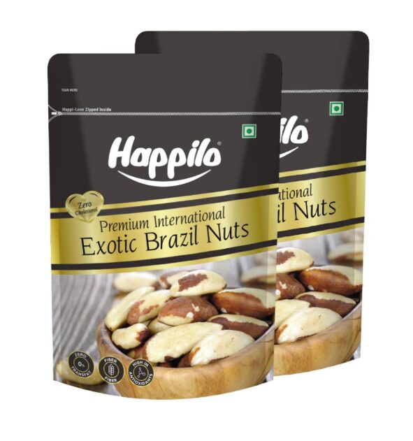 Happilo Premium International Exotic Dried Brazil Nuts 150g Amazon/Brazilian Nut without Shell, Healthy Crunchy Protein Snack, 150 g (Pack of 2)