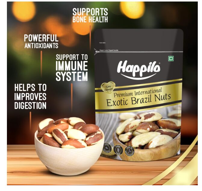 Happilo Premium International Exotic Dried Brazil Nuts 150g Amazon/Brazilian Nut without Shell, Healthy Crunchy Protein Snack, 150 g (Pack of 2) - Image 2