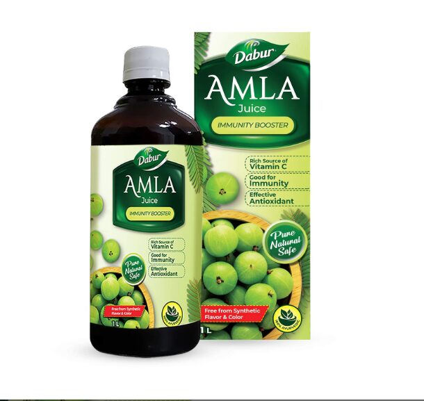 Dabur Amla Juice: Rich Source of Vitamin C and Antioxidants for Immunity boosting |Pure, Natural and 100% Ayurvedic Juice -1L