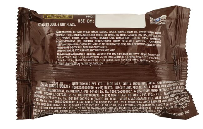 Sunfeast Bounce Choco Creme Biscuits, 58g - Image 2