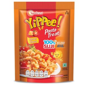 Sunfeast YiPPee! Pasta Treat|Tomato Cheese|Soft & Cheesy Pasta|Instant Pasta Made with Suji/ Rava,Vegetarian,70 gram/74.7 gram(weight may vary)