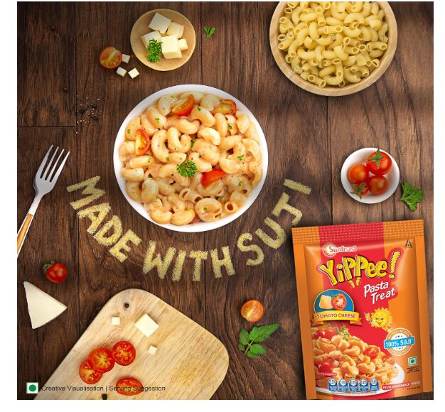 Sunfeast YiPPee! Pasta Treat|Tomato Cheese|Soft & Cheesy Pasta|Instant Pasta Made with Suji/ Rava,Vegetarian,70 gram/74.7 gram(weight may vary) - Image 2