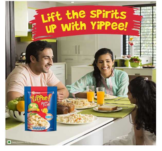 Sunfeast YiPPee! Pasta Treat | Cheese | Soft & Cheesy instant Pasta Made with Suji/ Rava 65g/70g/74.7g( weight may vary) - Image 2