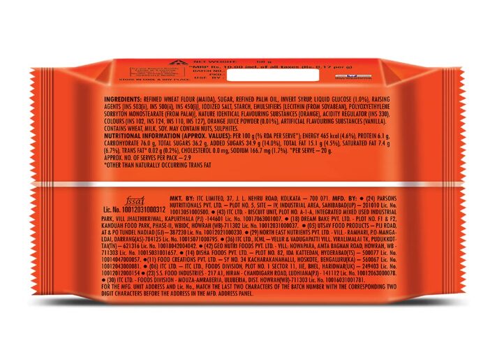 Sunfeast Bounce Cream Tangy Orange 50g ( Weight May Vary ) - Image 2
