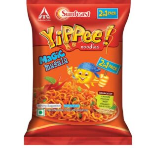 Sunfeast YiPPee! Magic Masala long, slurpy noodles | with real vegetables and nutrients | Two in One Pack, 120g Pack