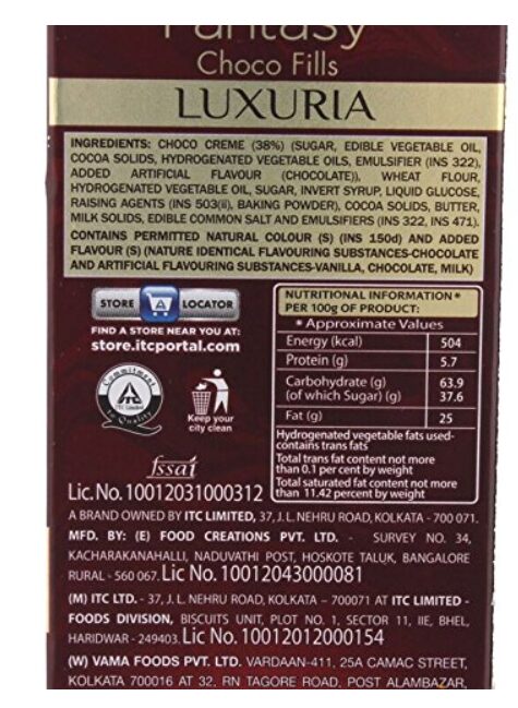 Sunfeast Dark Fantasy Biscuits - Choco Fills Luxuria, 150g Carton - Image 2