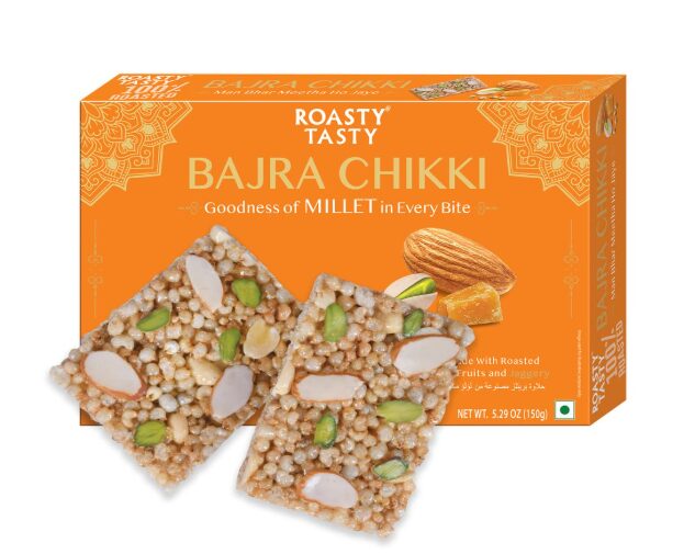 Roasty Tasty Pearl Millet Bars - Bajra Bite | Millet Chikki Bars | Peanut Chikki with Jaggery | Protein Snacks | No Added Sugar | Healthy Snacks | Energy Bar Replacement | Pack of 1 | 150g