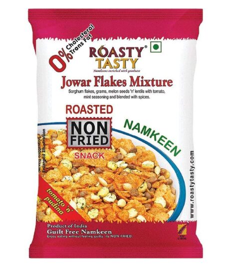Roasty Tasty Roasted Jowar Flakes Mixture Indian Namkeen Snacks - 750g | Export Quality | Gluten Free | Healthy Diet