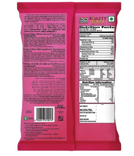 Roasty Tasty Roasted Jowar Flakes Mixture Indian Namkeen Snacks - 750g | Export Quality | Gluten Free | Healthy Diet - Image 2