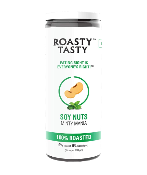Roasty Tasty Roasted SOYA Nuts Snacks 300g Minty Mania SOYA Protein Healthy Snacks for Weight Loss Combo Pack of 2 (150gm Each)