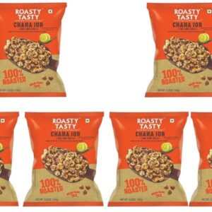 Roasty Tasty Roasted Chana Jor Lime & Spicy Indian Snacks- 750G Value Pack| No Msg| Zero Cholesterol & Trans Fat| Diet Namkeen| Gluten Free| Ready-To-Eat| High In Protein| Export Quality| Healthy Snacks