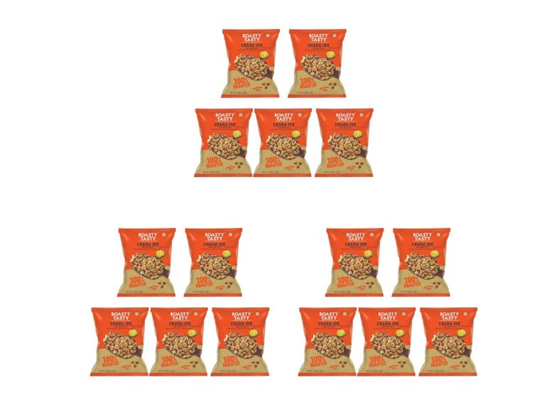 Roasty Tasty Roasted Chana Jor Lime & Spicy Indian Snacks- 750G Value Pack| No Msg| Zero Cholesterol & Trans Fat| Diet Namkeen| Gluten Free| Ready-To-Eat| High In Protein| Export Quality| Healthy Snacks