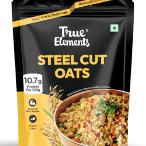 True Elements Steel Cut Oats 500g | Sugar Free Oats | Healthy Breakfast | 100% Wholegrain | Diabetic Friendly Oats | Breakfast Cereal