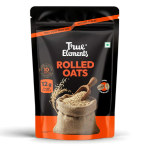 True Elements Rolled Oats 500g - Rolled Oats for Weight Management | Nutritious Breakfast | Rich in Protein | Gluten free Oats Combo | High Fibre Breakfast | 100% Wholegrain