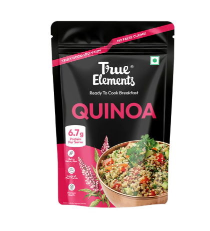 True Elements Wholegrain Premium Quinoa 1kg - Gluten Free Quinoa Seeds | 6.7g Protein per serve | 25 Servings | High Fibre Supergrain | Ideal for Salads, Bowls & Healthy Recipes