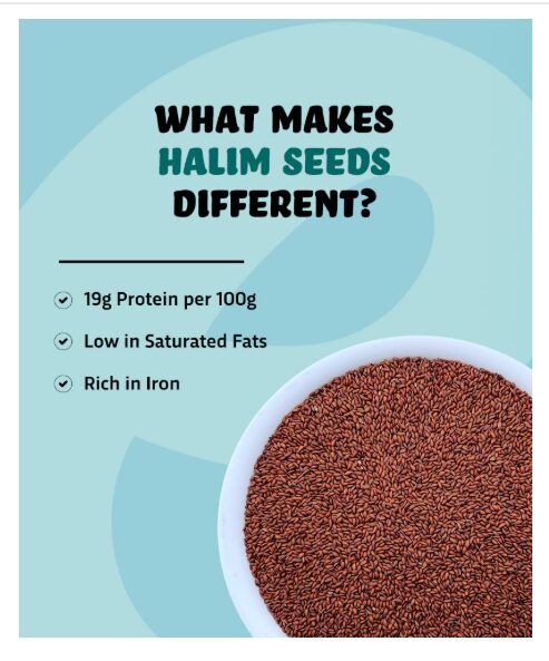 True Elements Halim Seeds 500g - Aliv Seeds | High in Fibre and Omega -3 | Garden Cress Seeds | Haleem Seed | Immunity Booster Superfood - Image 2