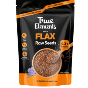 True Elements Flax Seeds 250g - Alsi Seeds | Flax Seeds for Hair Growth | Raw Seeds for Eating | Source of Iron & Dietary Fibre | Source of Iron | Rich in Protein