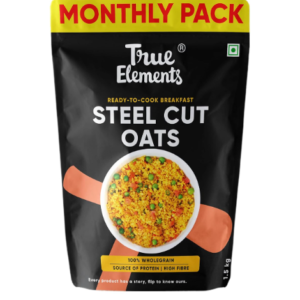 True Elements Steel Cut Oats 1.5kg - Oats | Healthy Source of Protein | Diet Food | 100% Wholegrain | Cereal for Breakfast