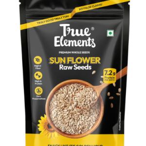 True Elements Raw Sunflower Seeds 250g - Vitamin E Rich Super Seeds | High Fibre | Perfect for Snacking, Salads, Oats Topping & Seed Cycling