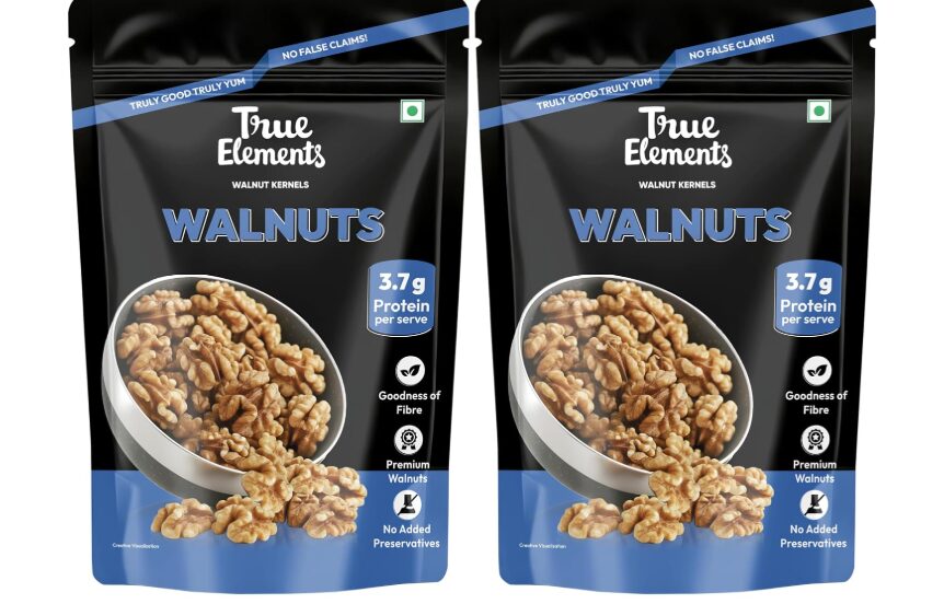 True Elements Walnuts Kernels 200g - 100% Clean and Natural Akhrot | Walnuts Without Shell | Premium Dry Fruits for Healthy Diet (Pack of 2)