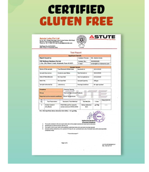 True Elements Rolled Oats 1.2kg - Monthly pack | Wholegrain High Fibre, High protein Oats | Keeps You Fuller Longer | Perfect for overnight oats, smoothies & baking (Pack of 3) - Image 2