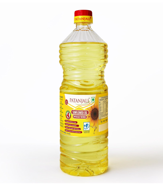 Patanjali Fortified Sunflower Oil 1L/850g Bottle, Cold Pressed Edible Oil Enriched with Vitamins A & D, Light and Nutrient-Rich Cooking Oil Suitable for Daily Cooking and Frying - Image 2