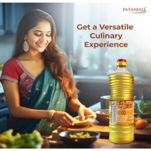 Patanjali Groundnut Oil 1L/850g Bottle, Kacchi Ghani, Virgin, Unrefined, Cold pressed, Edible Oil for Cooking, Baking & Frying for Rich Flavour & Nutrition