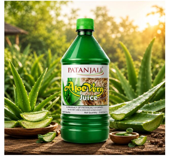 Patanjali Aloevera Fibre Juice, 1L